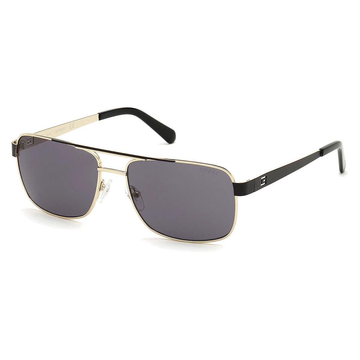 Guess GU6968 Sunglasses Men Gold / Smoke Square 58mm