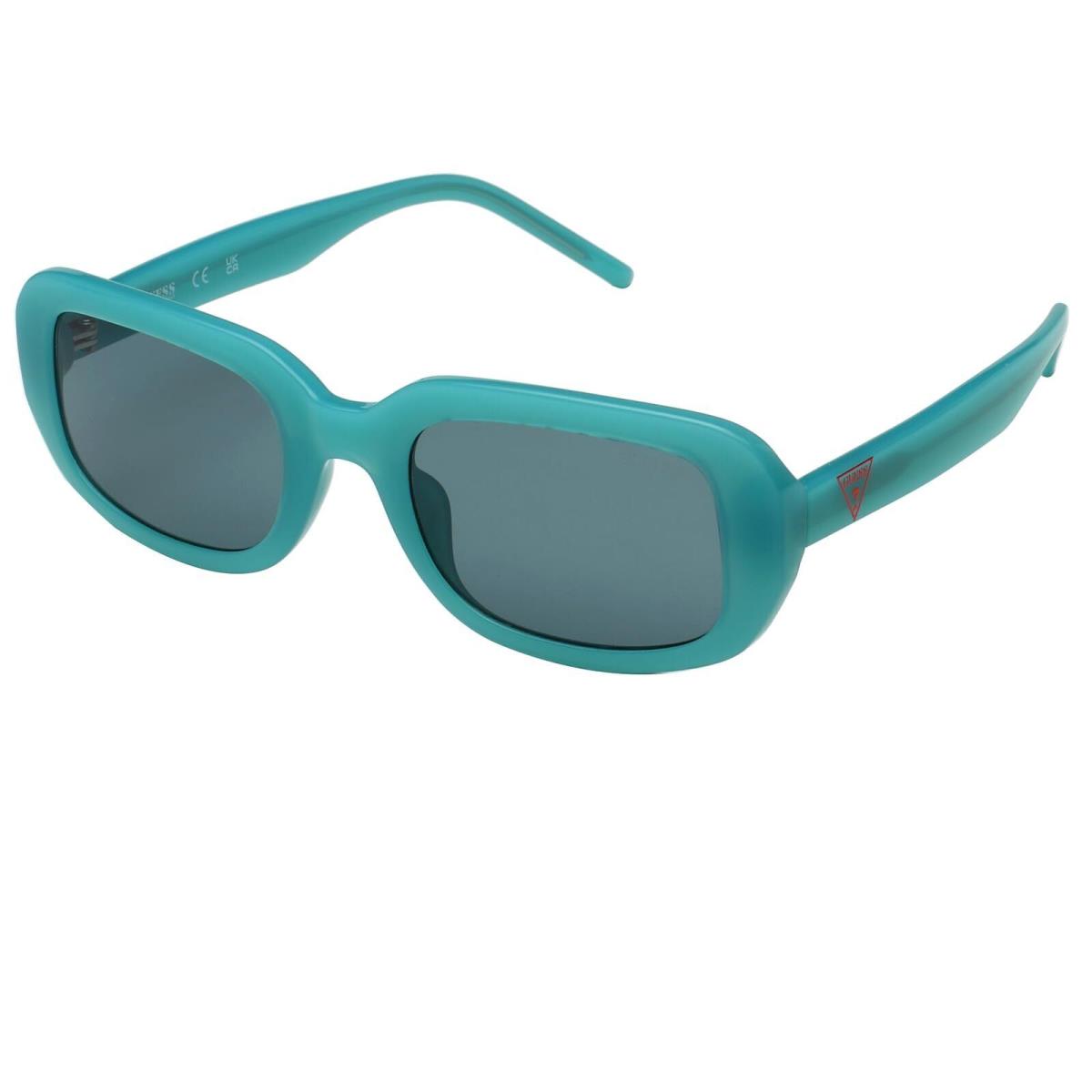 Guess GU8250 Women`s Designer Sunglasses Shiny Turquoise/blue 54mm Oval Full Rim