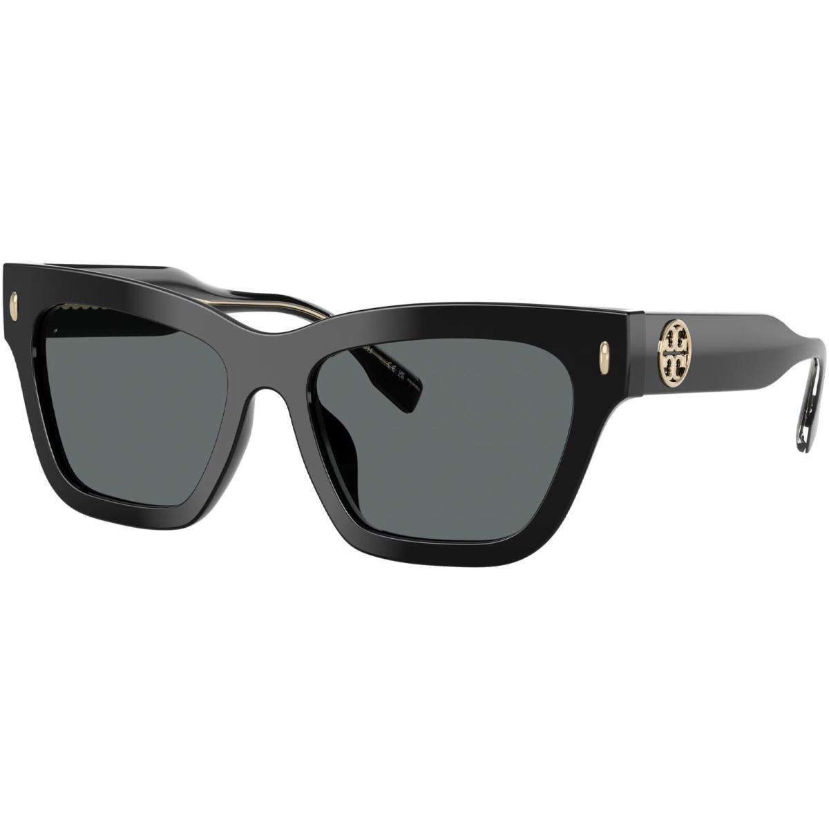 Tory Burch Polarized Women`s Black Squared Cat Eye Sunglasses TY7208U 170987