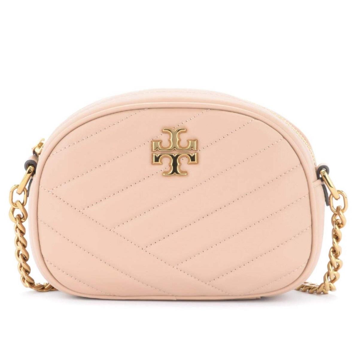 Tory Burch Women`s Kira Lambskin Leather Camera Crossbody Handbag - Beige