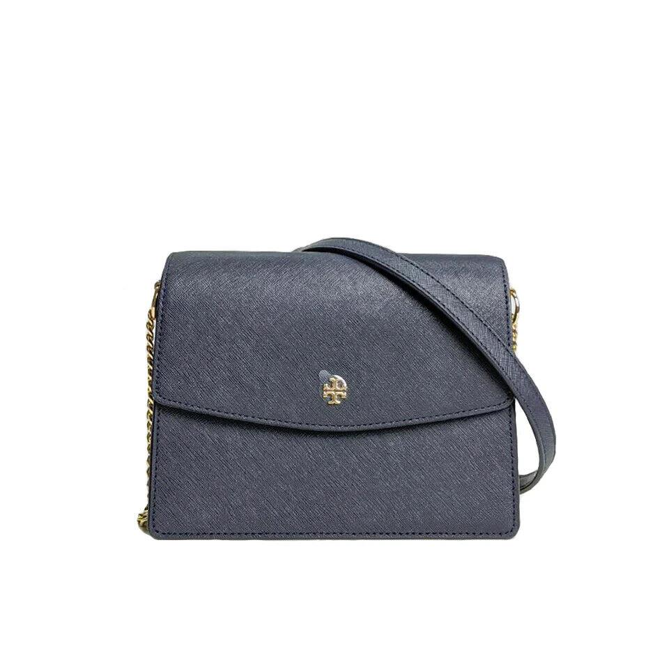 Tory Burch Emerson Navy Blue Adjustable Shoulder Handbag Crossbody