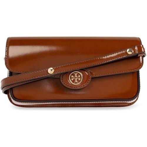 Tory Burch Handbags Robinson Spazzolato E/w Shoulder Bag Dark Sienna OS