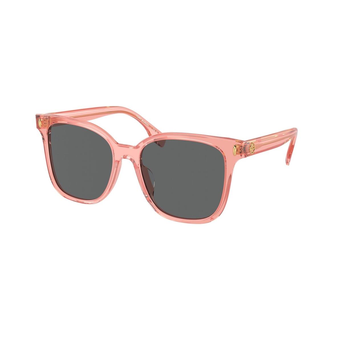 Tory Burch TY7203U 199087 Transparent Orange Dark Grey 53 mm Women`s Sunglasses