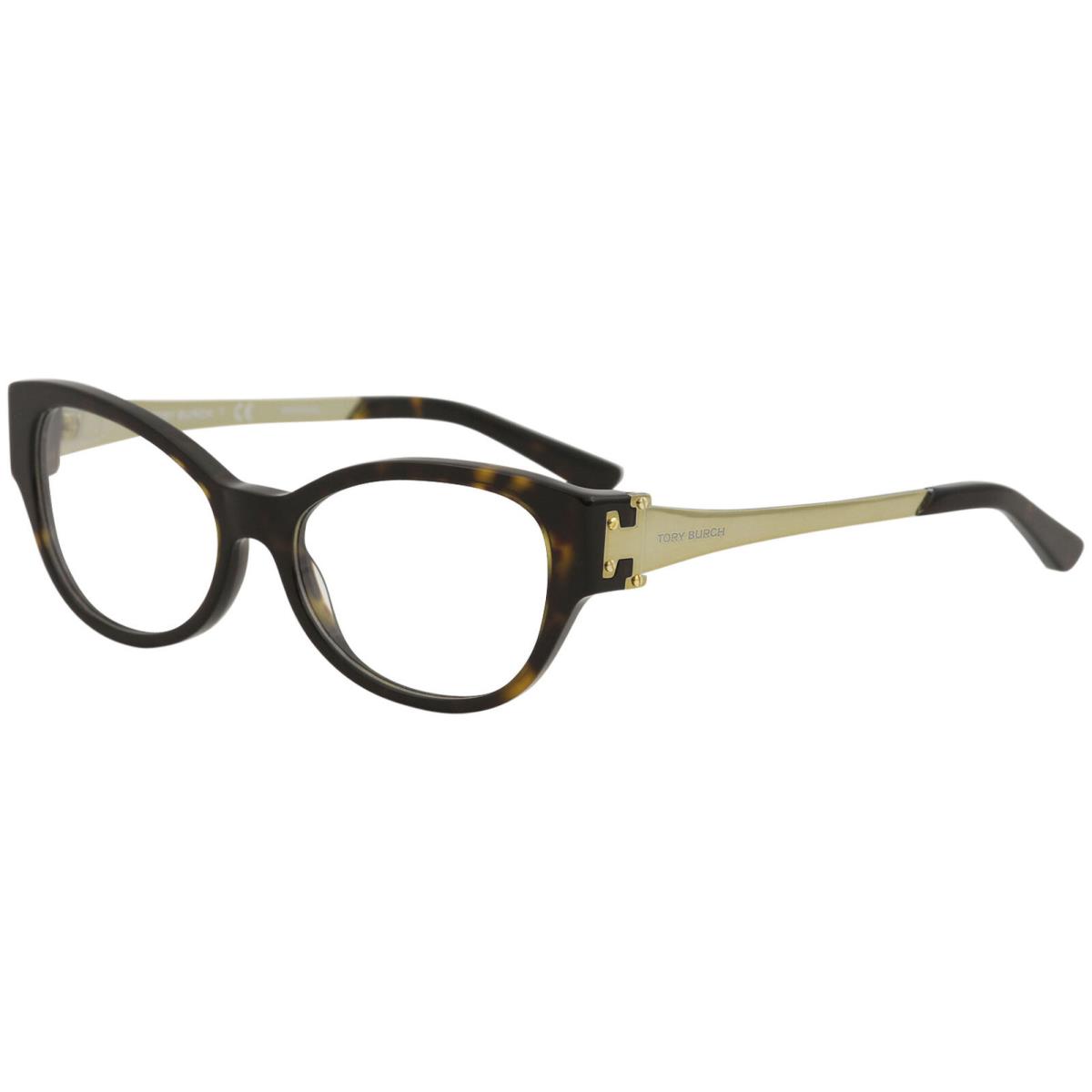 Tory Burch Eyeglasses TY2077 TY/2077 1378 Dark Tortoise/gold Optical Frame 53mm