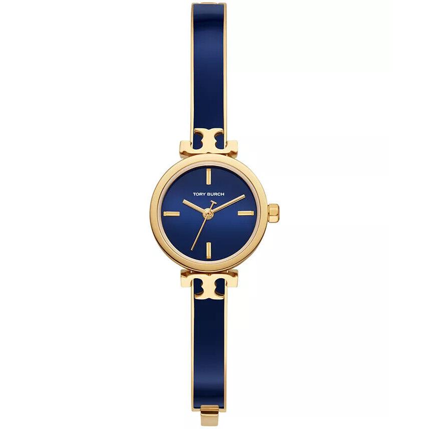 Tory Burch TBW1400 Women`s Slim Gold-tone Navy Stainless Bracelet Watch