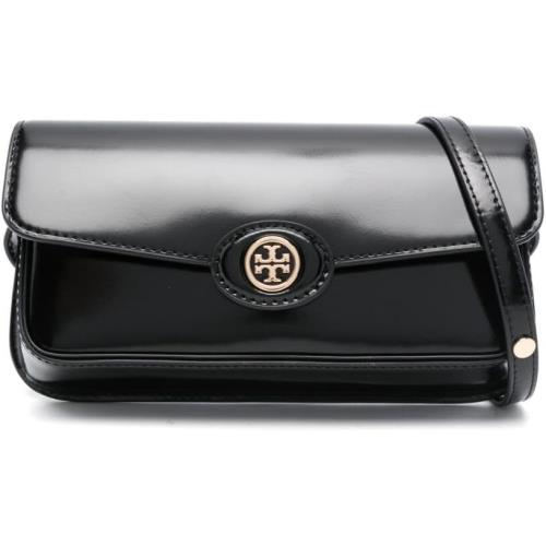 Tory Burch Womens Handbags Robinson Spazzolato E/w Shoulder Bag Black OS