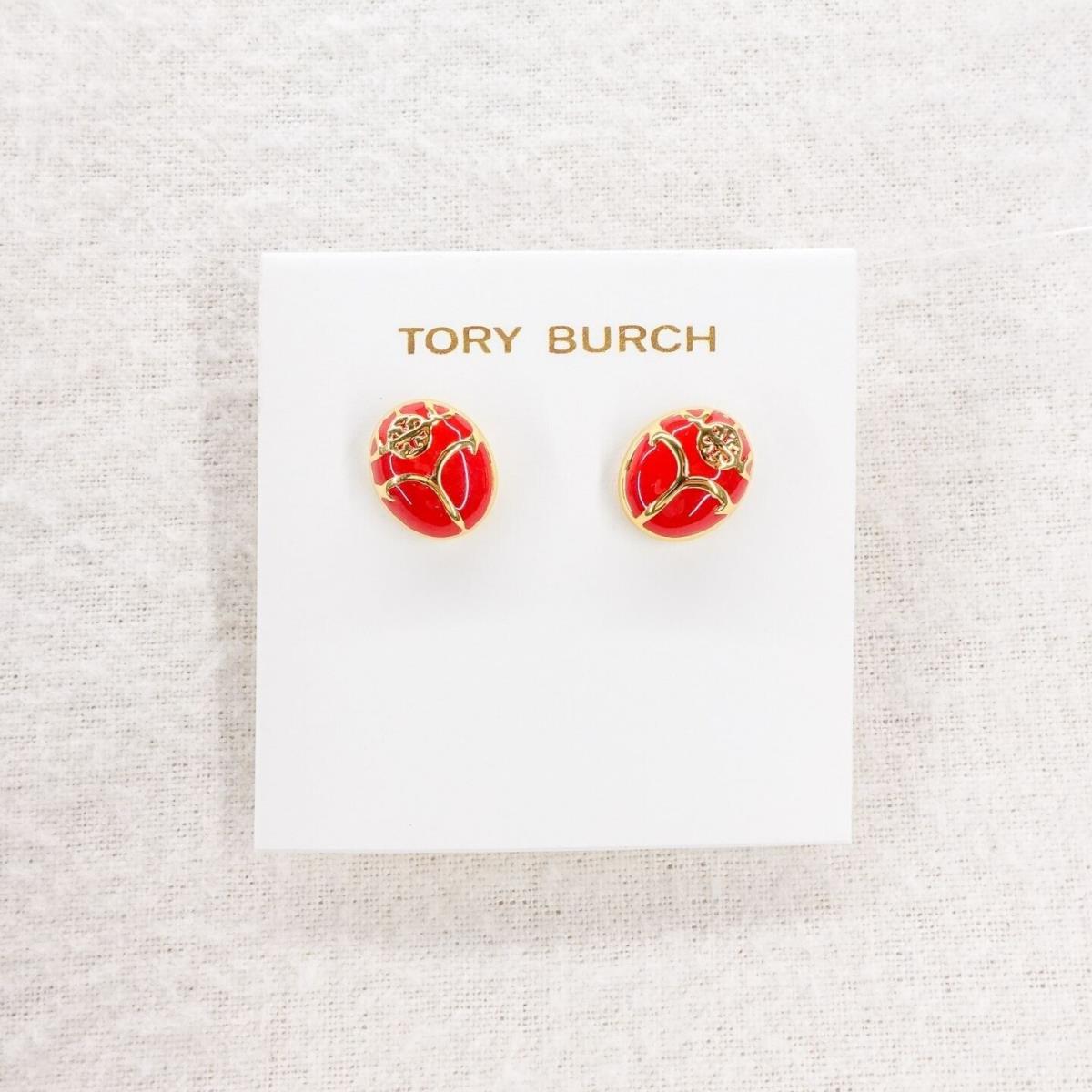 Tory Burch Beetle Bug Stud Earrings OS