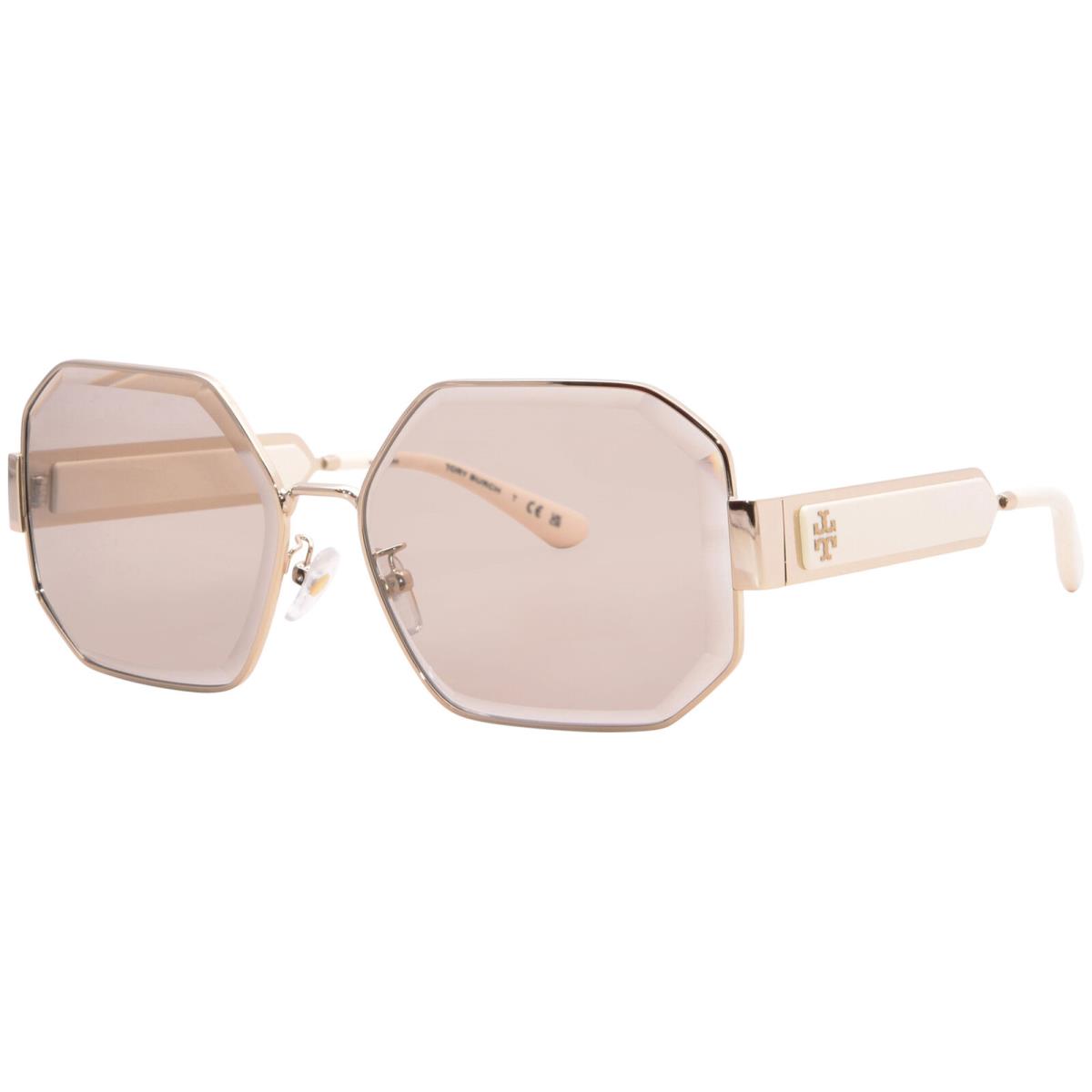 Tory Burch TY6094 3334/3 Sunglasses Women`s Shiny Light Gold/smoke 60mm