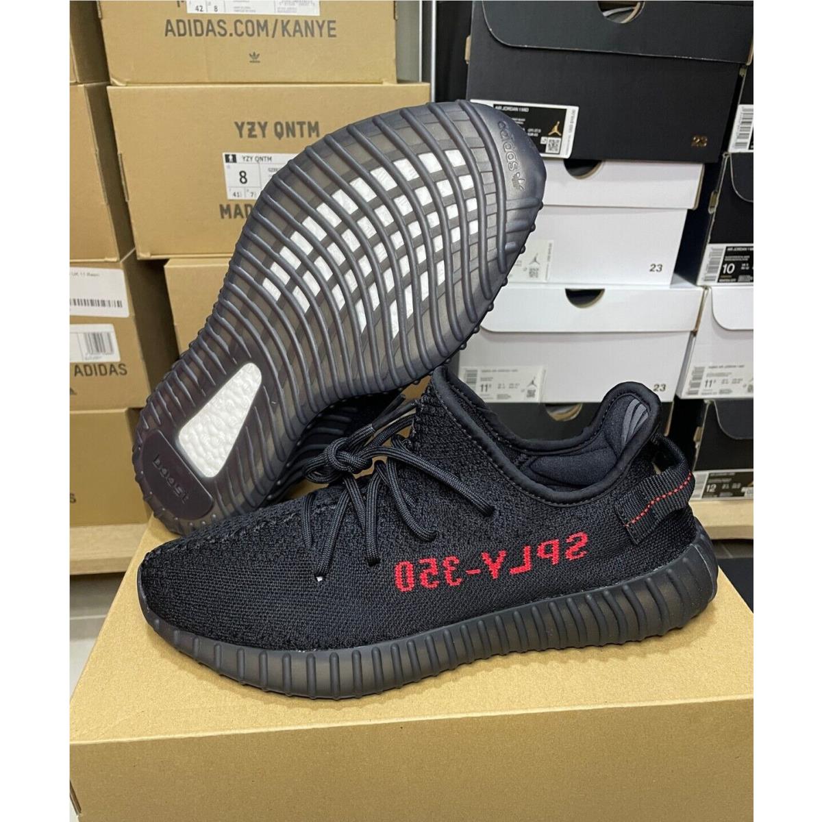 Size 9 - Adidas Yeezy Boost 350 V2 Low Bred - Black