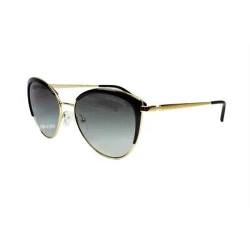 Michael Kors Key Biscayne MK1046-110011 Gold / Dark Grey Gradient Sunglasses - Frame: Gold, Lens: Dark Grey Gradient