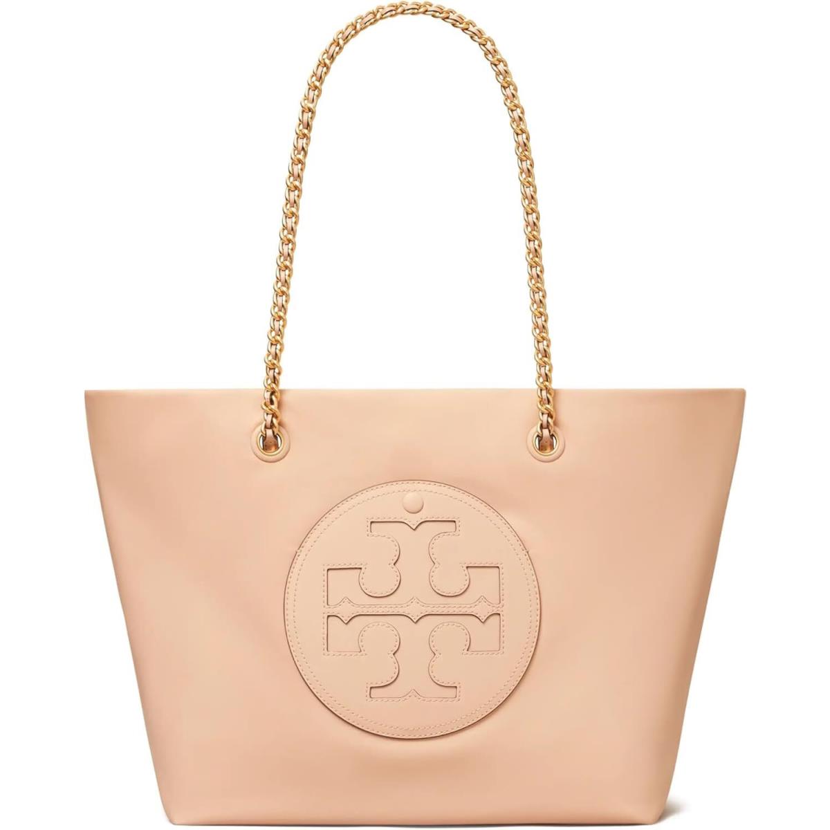 Tory Burch Womens Ella Chain Petal Pink Magnetic Cotton Tote Bag OS