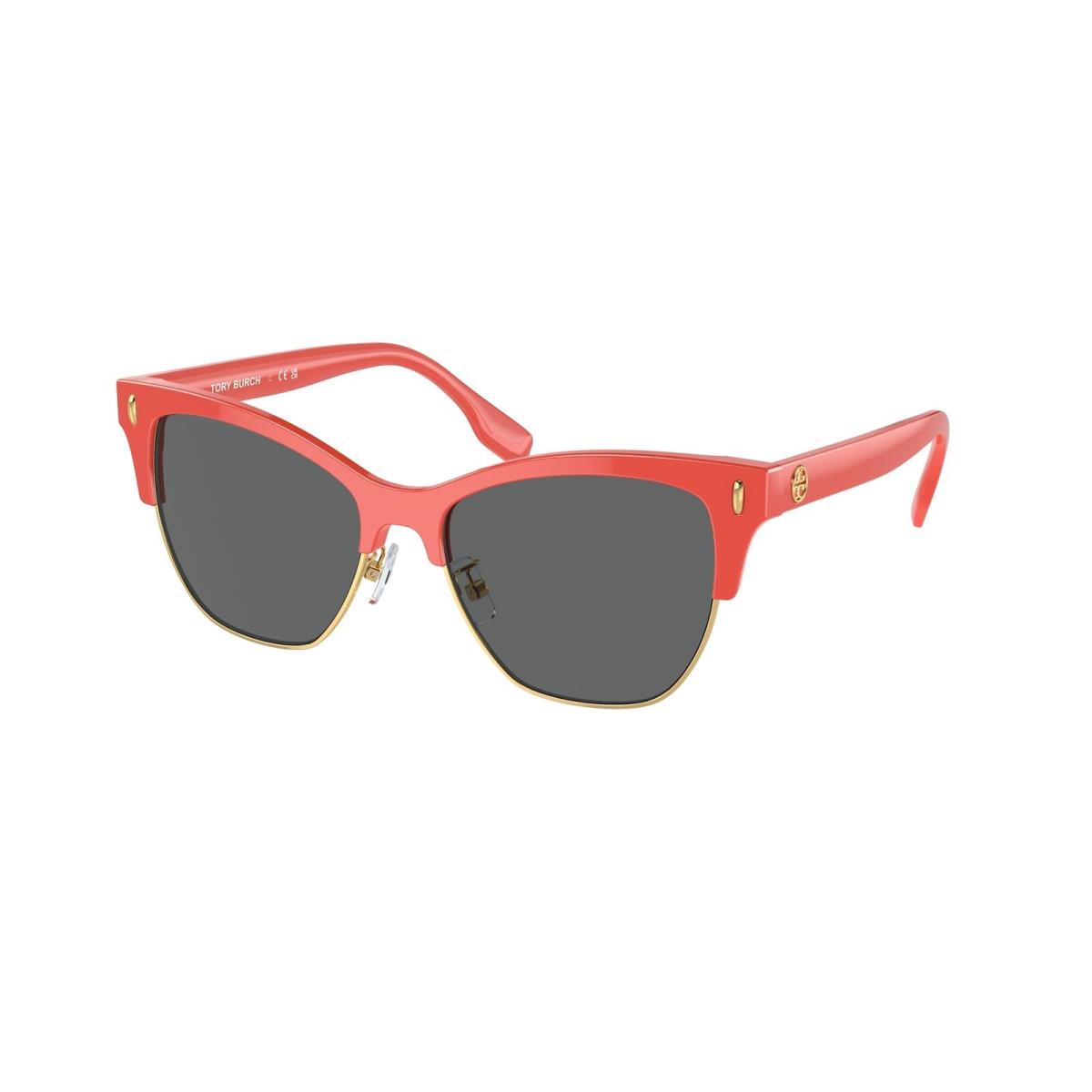 Tory Burch TY7199 198987 Coral Dark Grey 53 mm Women`s Sunglasses