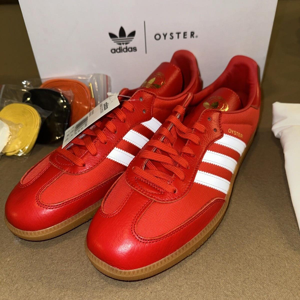 Size 10- Adidas Samba OG x Oyster Holdings Red 2019