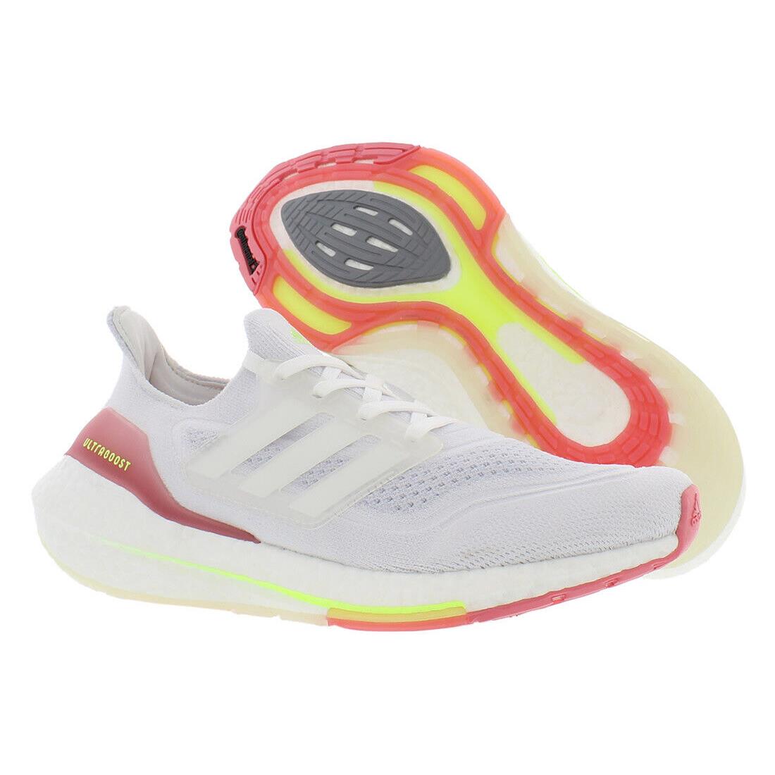 Adidas Ultraboost 21 Womens Shoes Size 6 Color: White/white/hazy Rose - White/White/Hazy Rose, Main: White