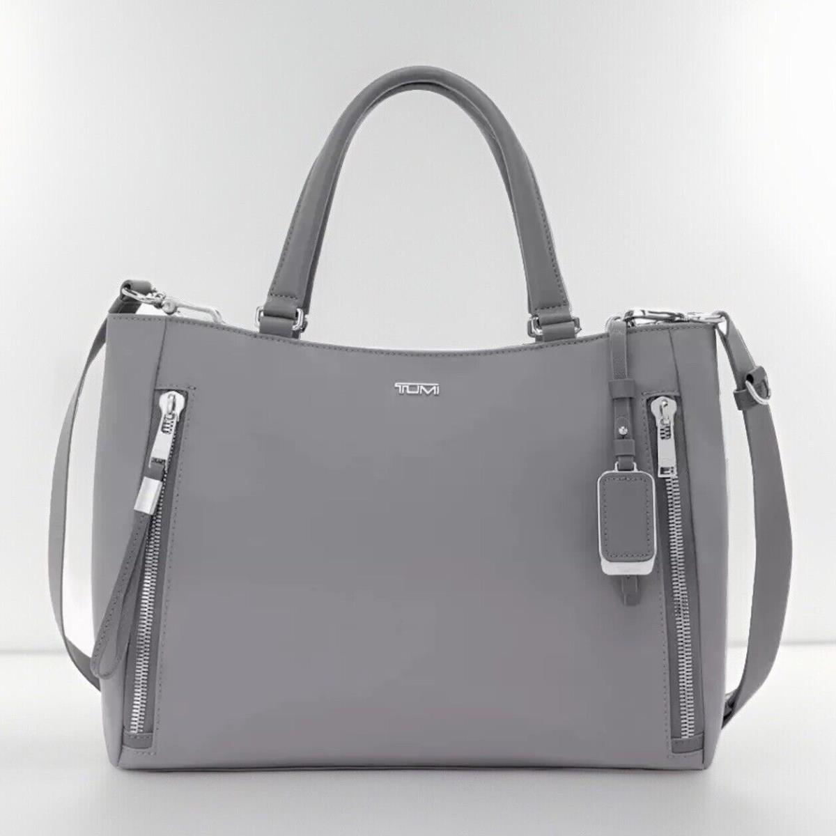 Tumi Voyageur Medium Valetta East/west Nylon Tote In Fog/ Silver