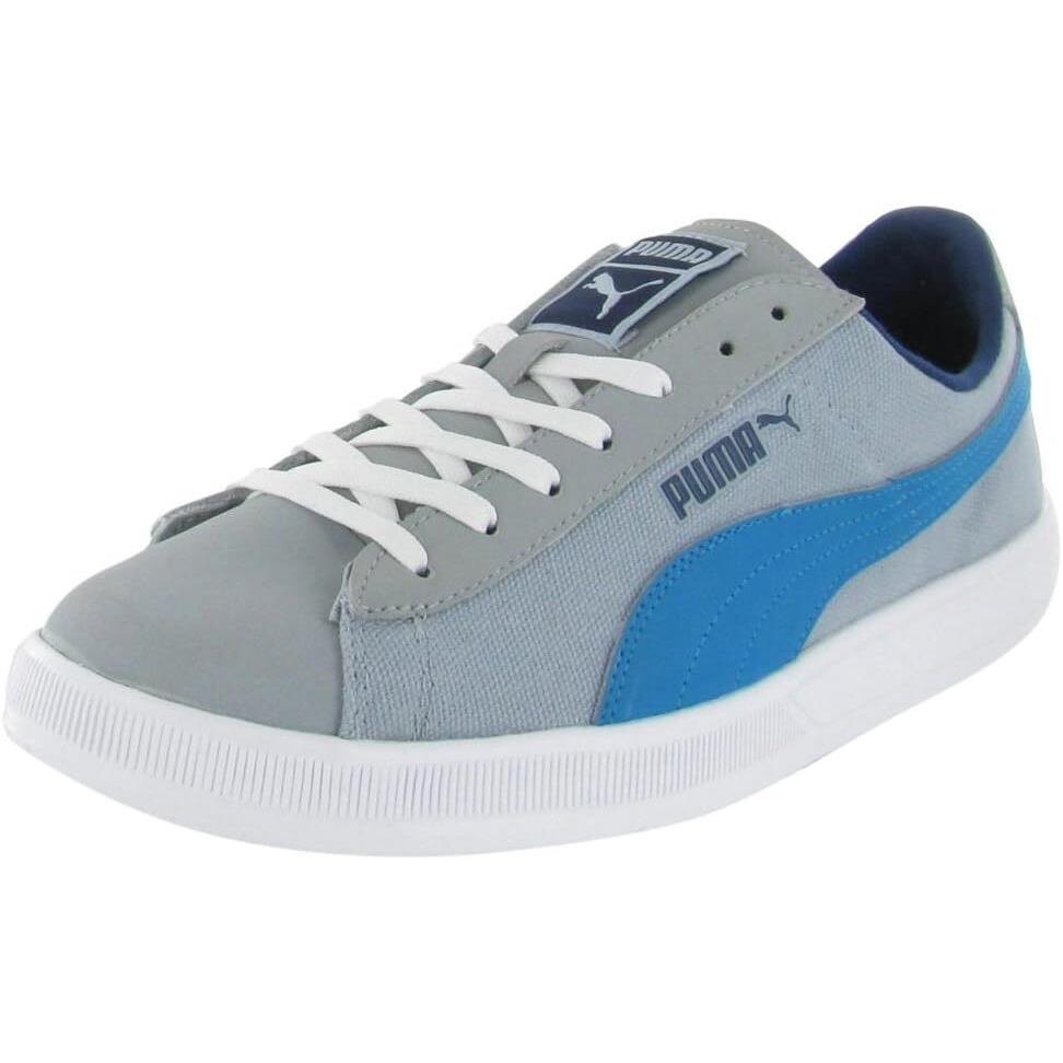 Puma Archive Lite Low Mixed Dust Grey Vivid Blue Size 10 Men`s Casual Sneakers