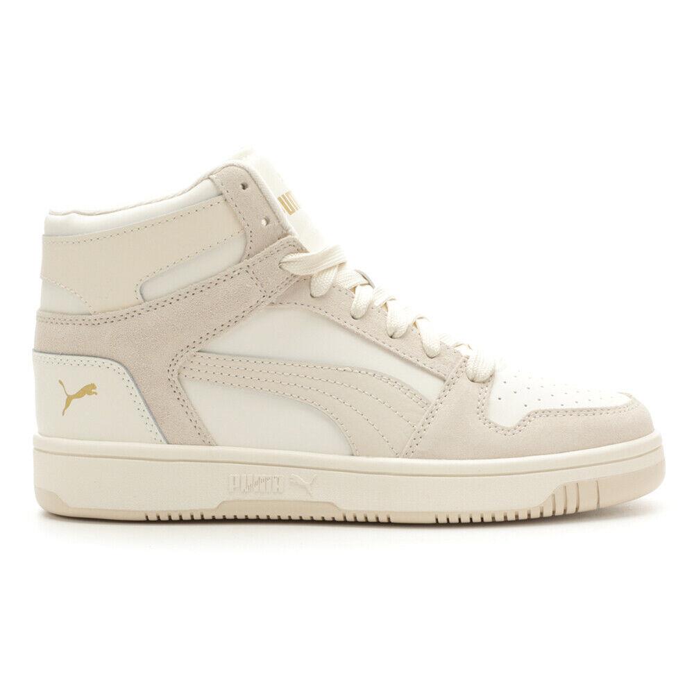 Puma Rebound Layup Marshmallow High Top Womens Off White White Sneakers Casual - Off White, White