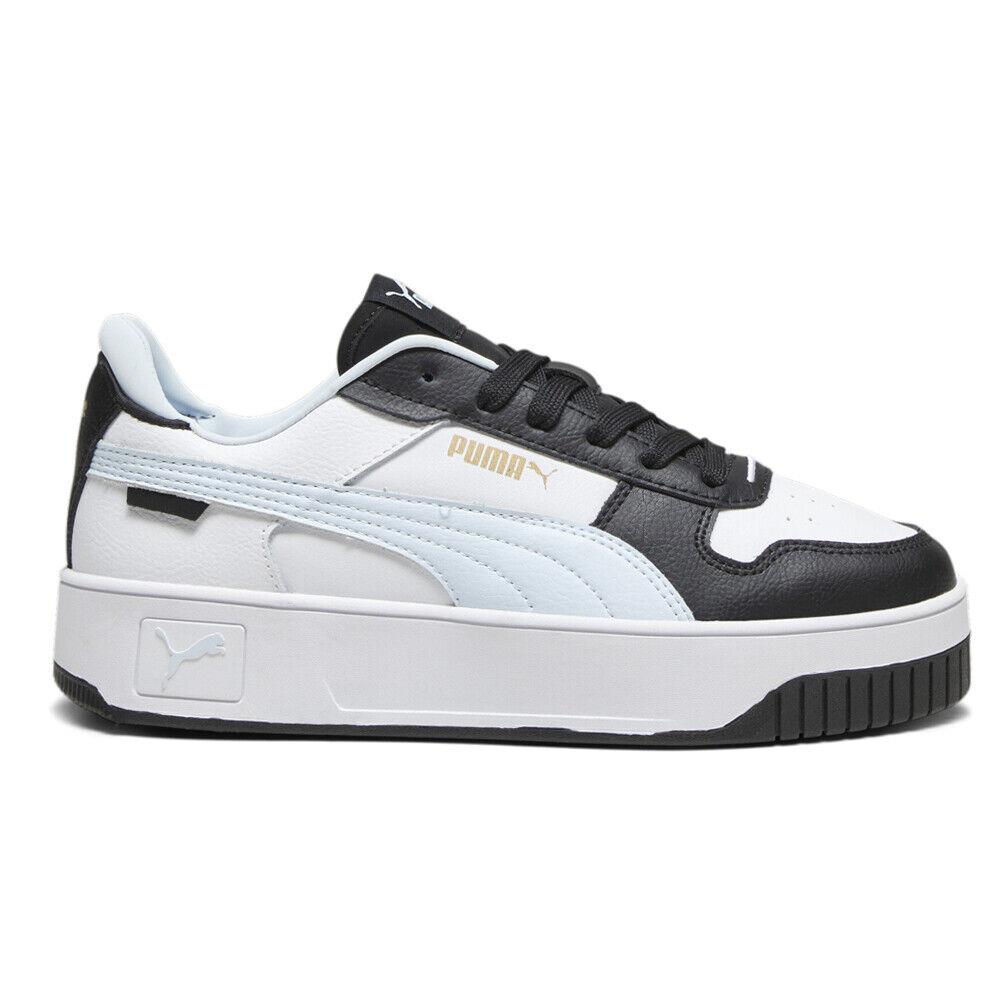 Puma Carina Street Platform Womens Black Blue White Sneakers Casual Shoes 389 - Black, Blue, White