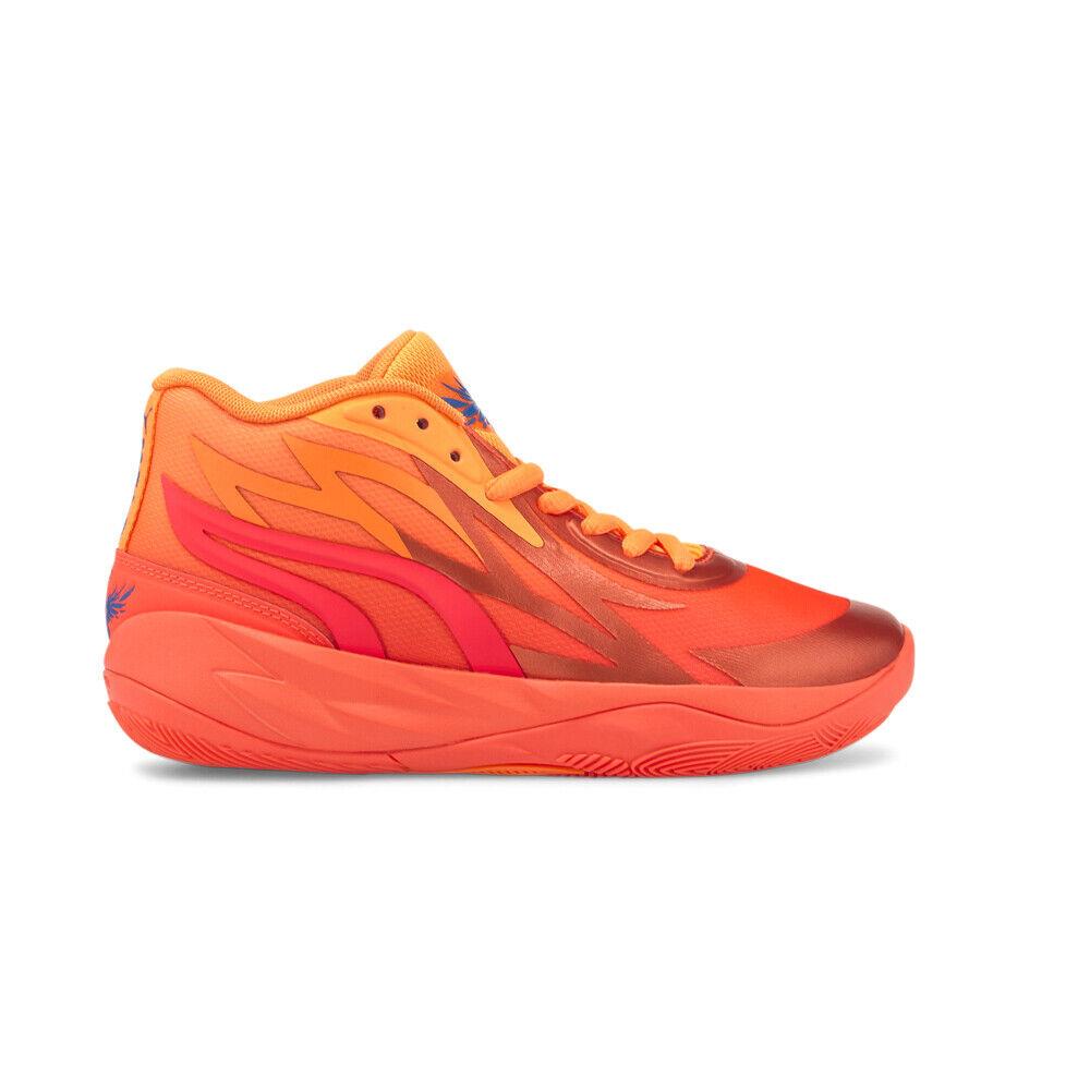 Puma Mb.02 Basketball Youth Boys Orange Sneakers Athletic Shoes 37740301 - Orange