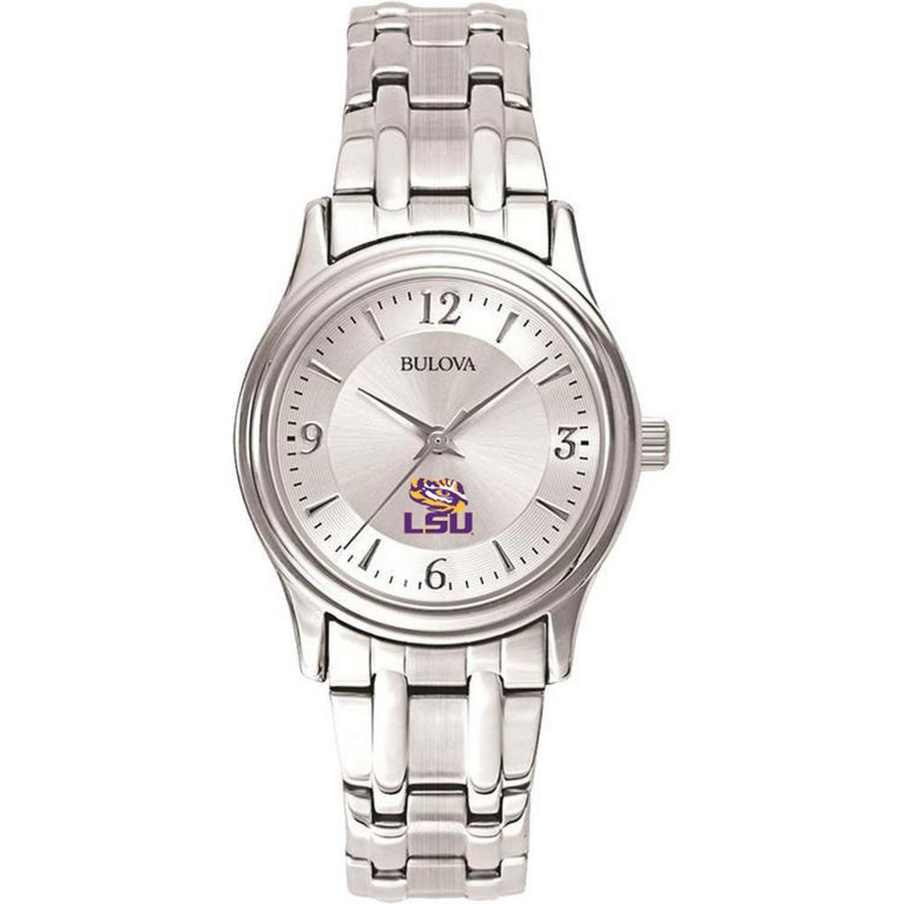 Women`s Lsu Tigers Louisiana State Watch Bulova Silver Circle II