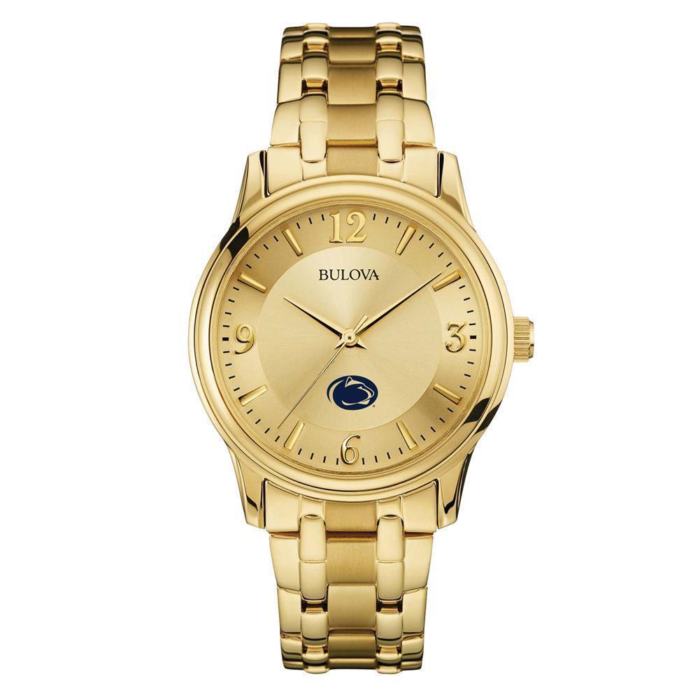 Men`s Penn State University Gold Watch Bulova Gold Circle Watch