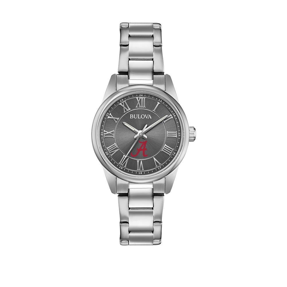 Women`s Alabama Crimson Tide Bama Bulova Watch Black/silver Watch