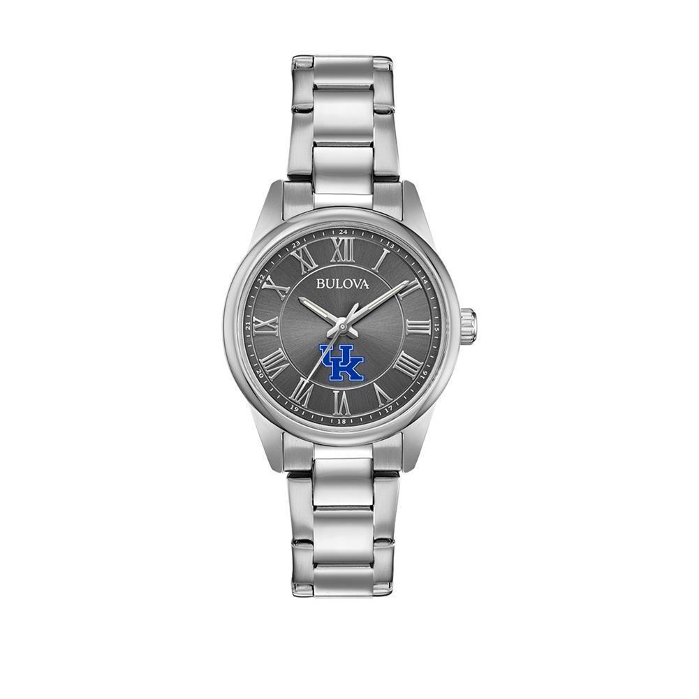 Women`s Kentucky Wildcats UK Bulova Watch Black/silver Watch