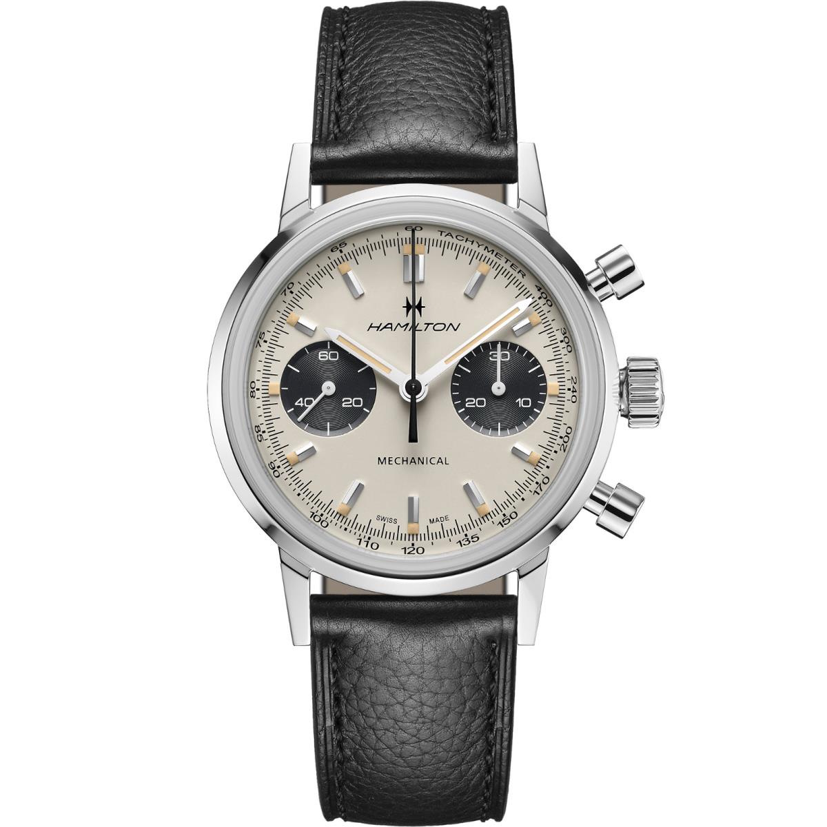 Hamilton Intra-matic Chronograph Hand Wind Panda Dial Men`s Watch H38429710