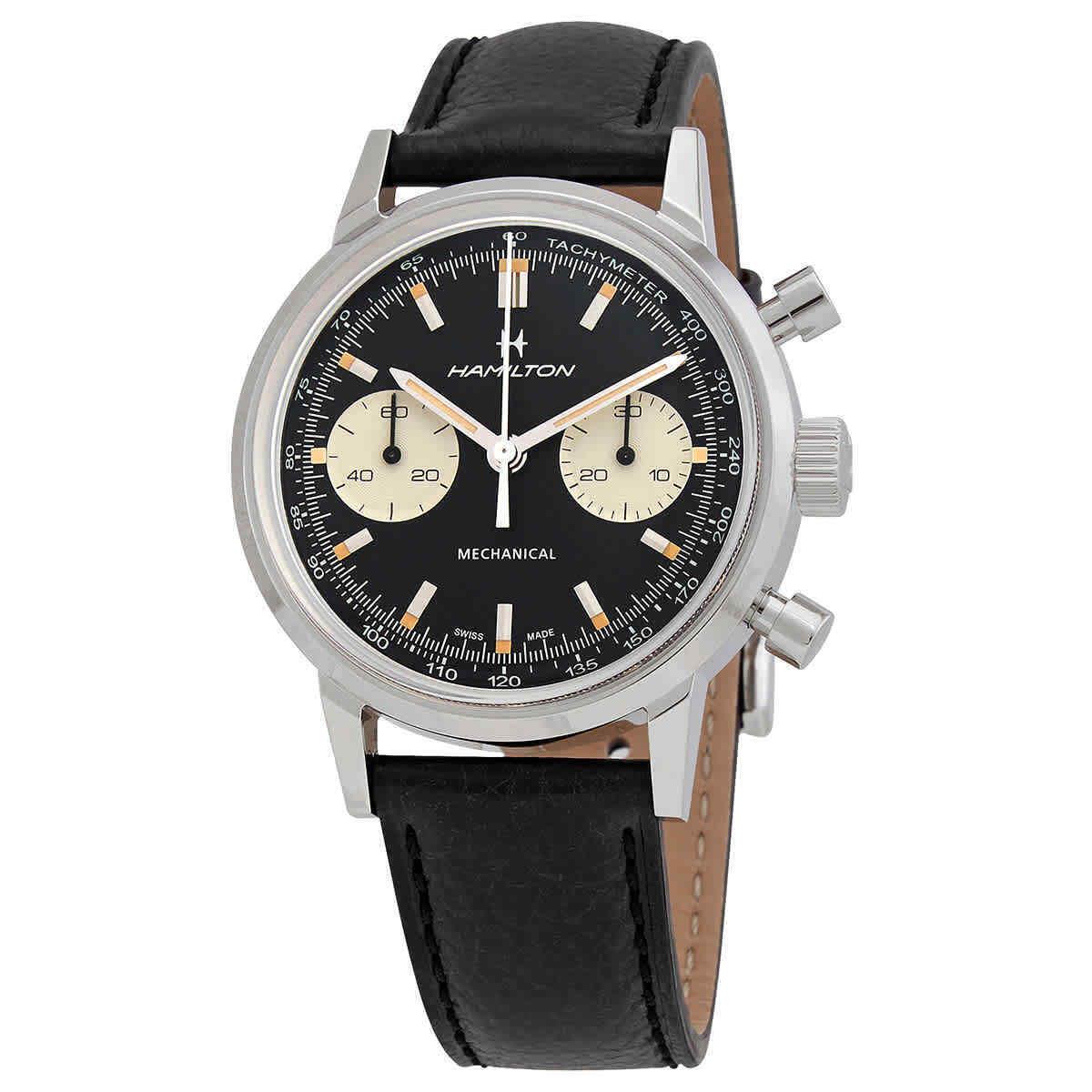 Hamilton American Classic Intra-matic Chronograph Mechanical Black Dial Men`s