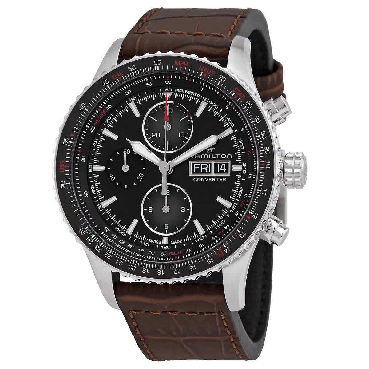 Hamilton Aviation Chronograph Automatic Black Dial Men`s Watch H76726530