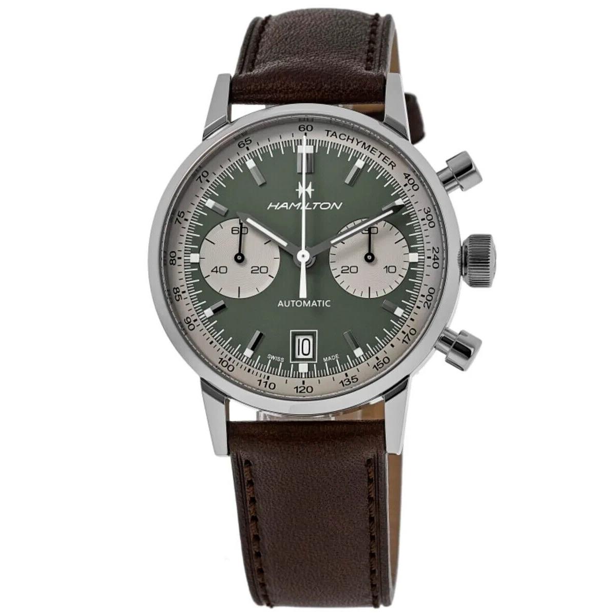 Hamilton American Classic Intra-matic Auto Green Men`s Watch H38416560