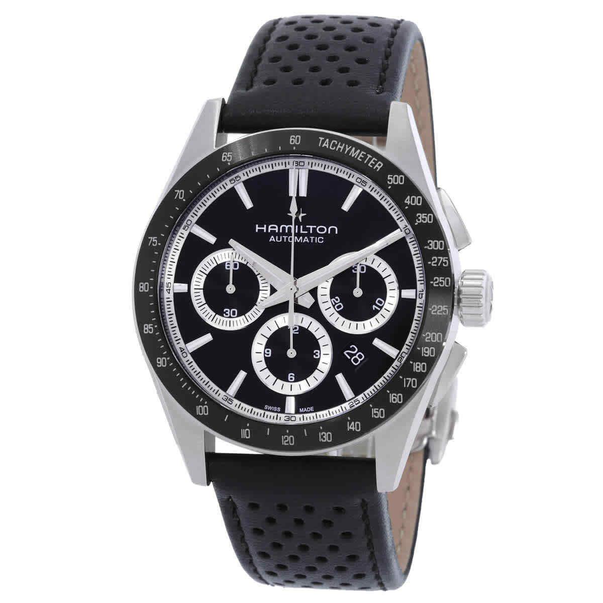 Hamilton Jazzmaster Performer Chronograph Automatic Black Dial Men`s Watch