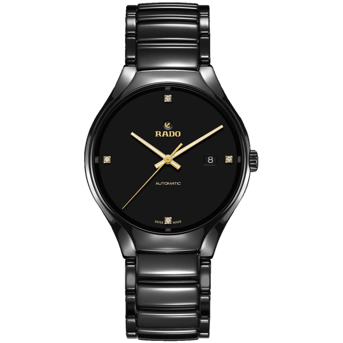 Rado Men`s True Black Dial Watch - R27056712