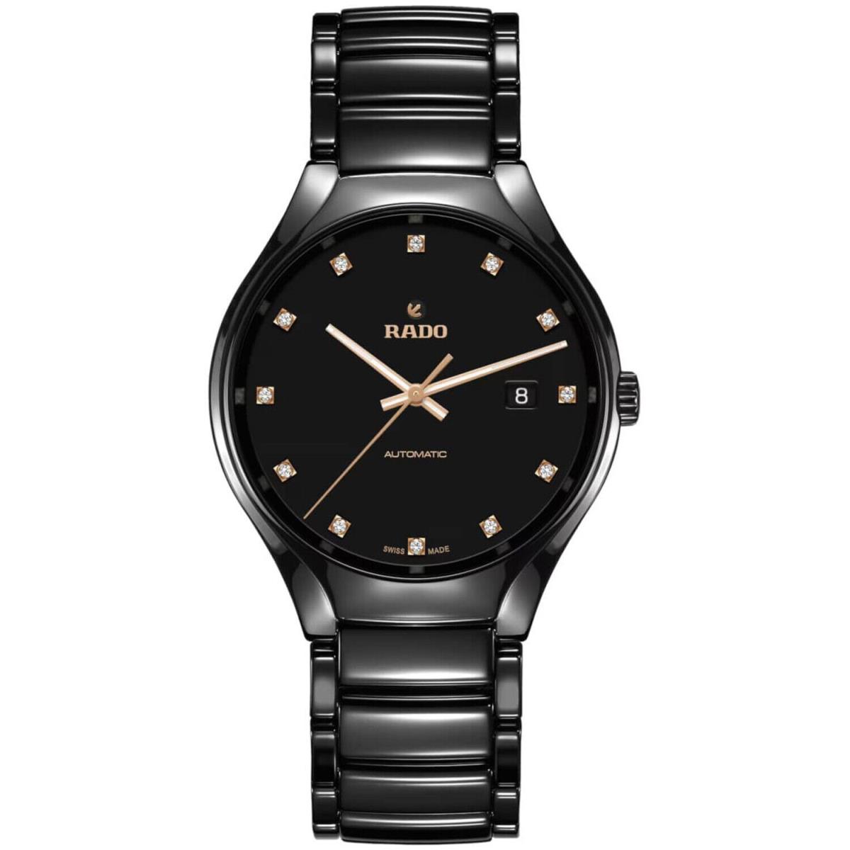 Rado Men`s True Black Dial Watch - R27056732