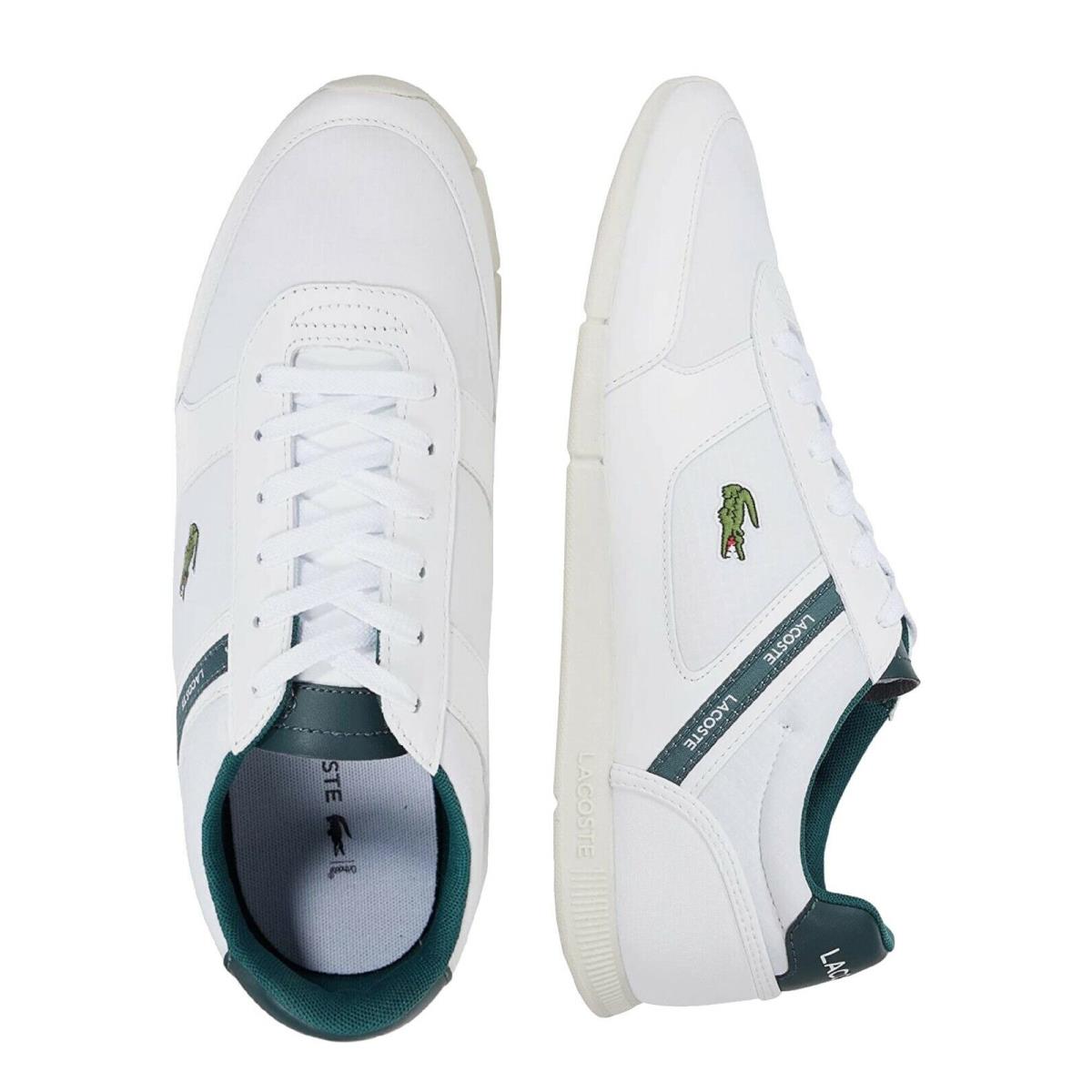 Lacoste Men Shoes Menerva Sport 0121 White Green Leather Casual Sneakers