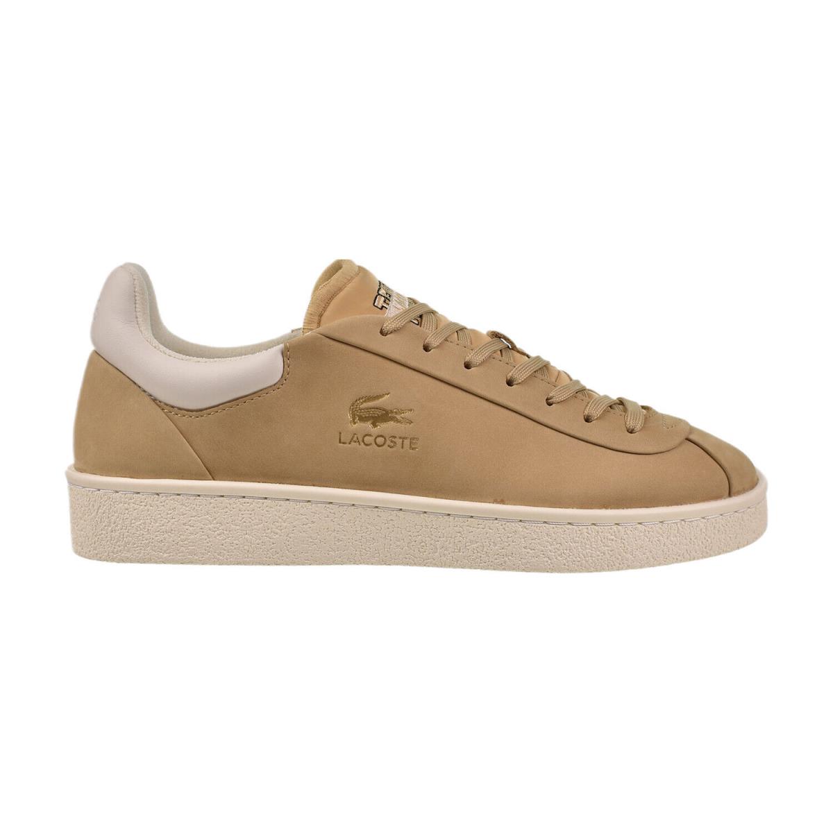 Lacoste Baseshot Premium Leather Men`s Shoes Beige 747SMA0040-BW7