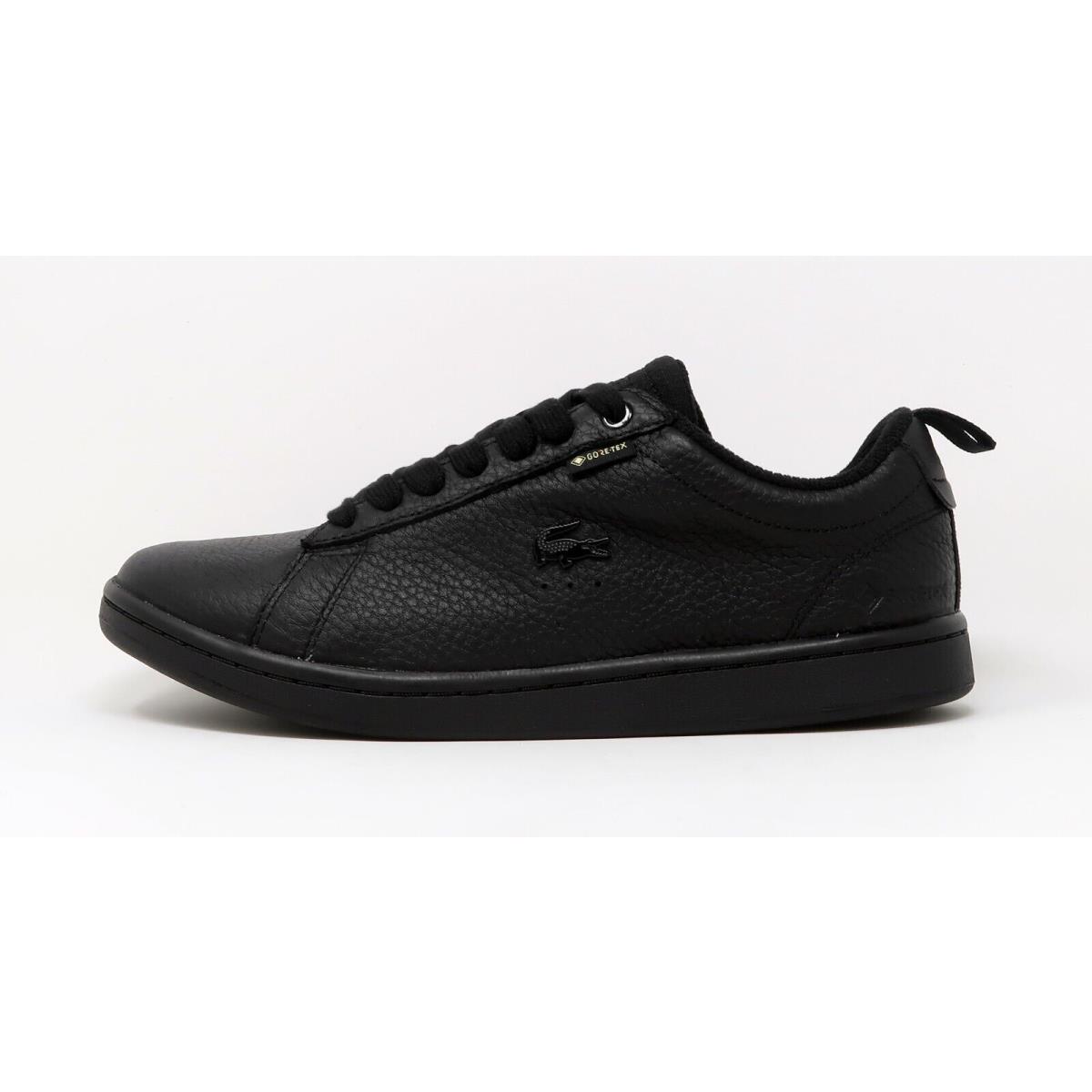 Lacoste Women`s Carnaby Evo Gore-tex Leather Shoes 7-43SFA001702H - Black/black