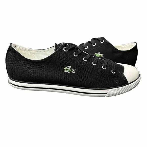 Lacoste L27 Srm Men`s Black White Low Top Lace Up Casual Sneakers 7-20SRM 3415