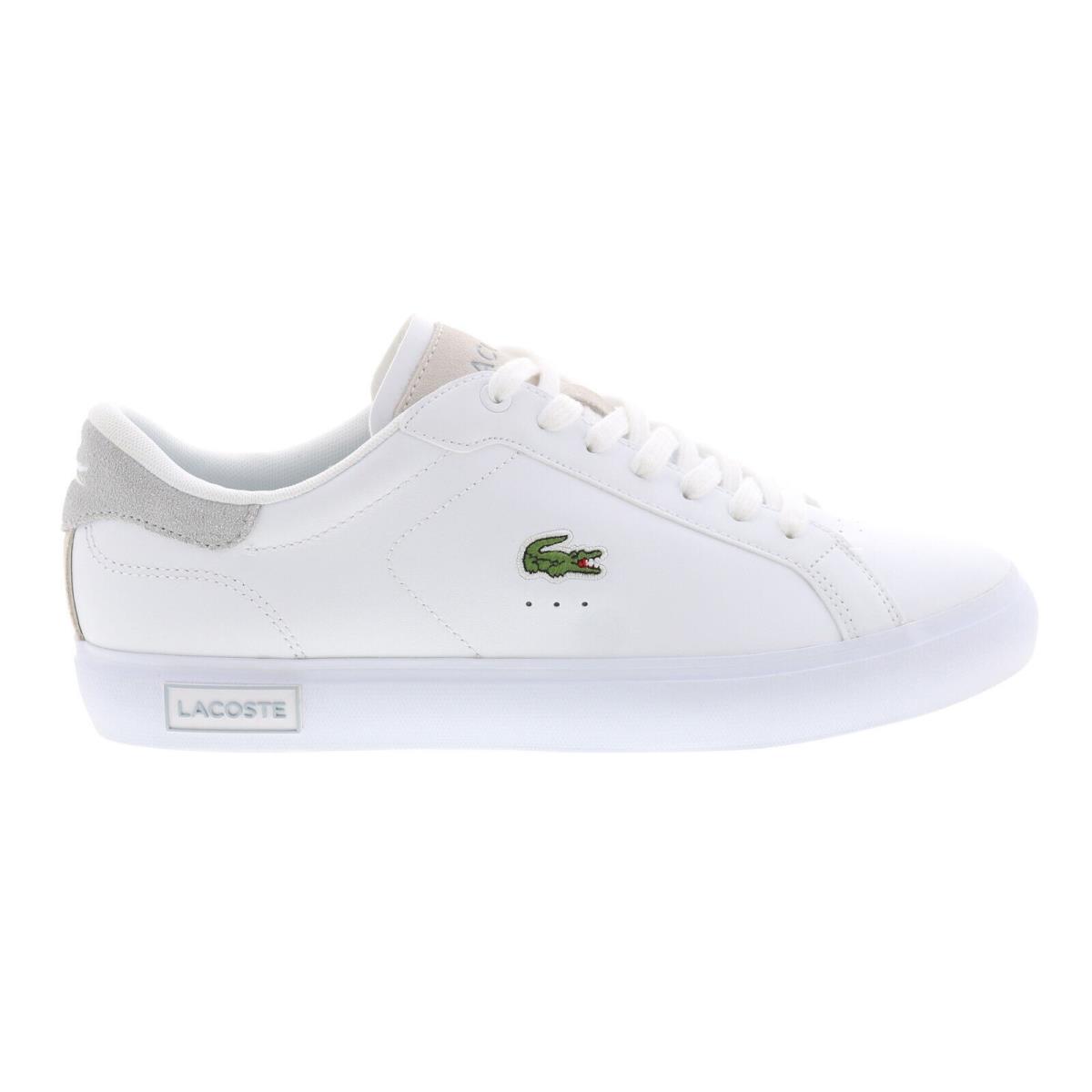 Lacoste Powercourt 124 2 Sma Mens White Leather Lifestyle Sneakers Shoes