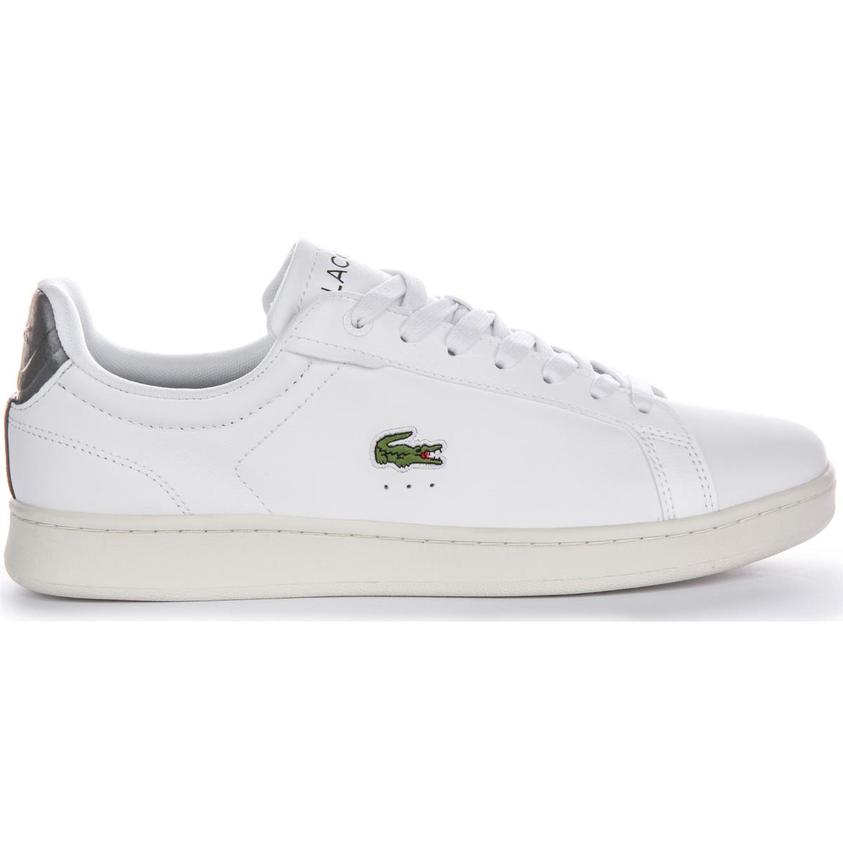 Lacoste Carnaby Pro BL 23 Sma Lace Up Leather Sneakers White Mens US 7 - 13 WHITE GREEN