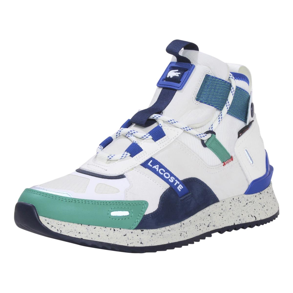 Lacoste Men`s Run-Breaker-222 Sneakers High-top Shoes Off White/green