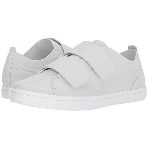 Lacoste Women`s Straightset Double Strap Strap Caw Sneaker Light Grey/white