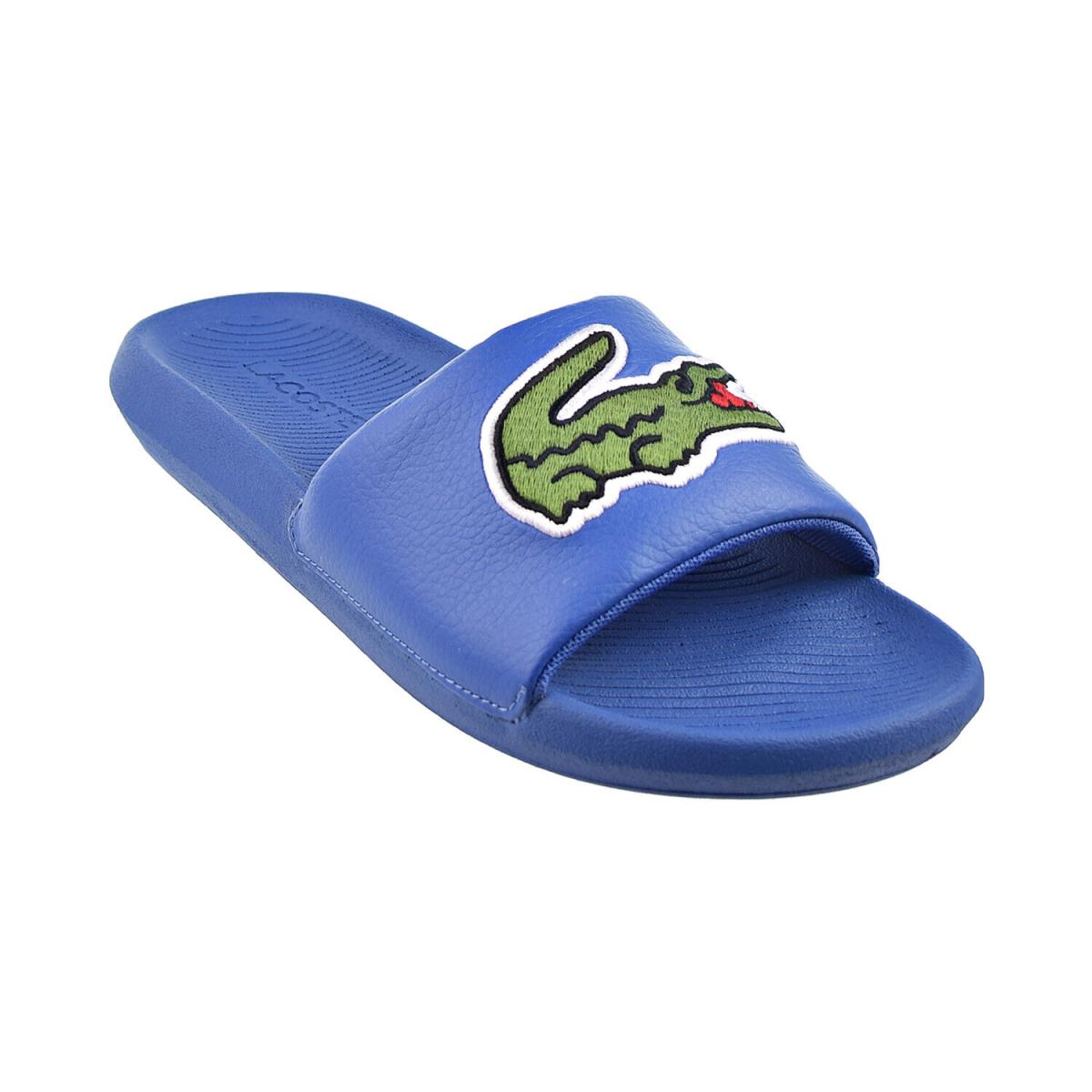 Lacoste Croco Slide 0922 2 Cma Men`s Slides Blue/green 7-43cma0046-bg3