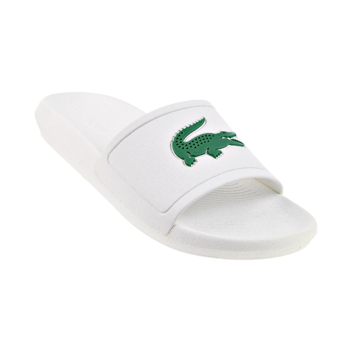 Lacoste Croco 119 1 Cma Men`s Slides White/green 7-37cma0018-082