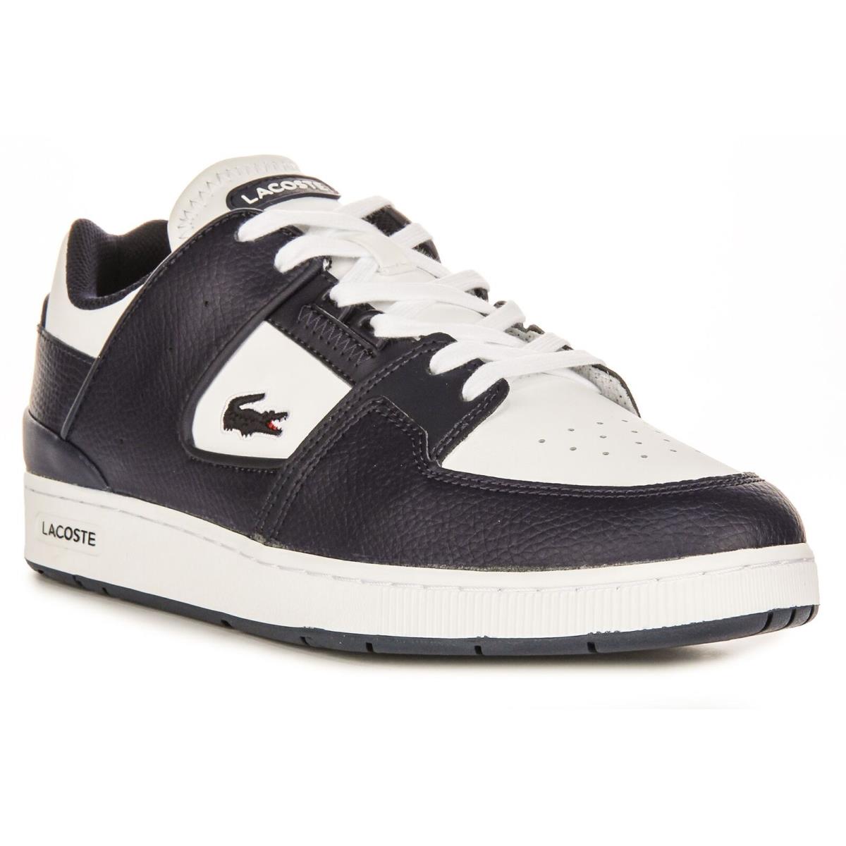 Lacoste Lace Up Court Cage Leather Inspired Mens Sneakers Navy White US 5-11