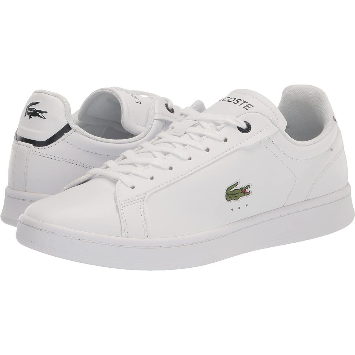 Men`s Shoes Lacoste Carnaby Pro BL Leather Sneakers 45SMA0110042 White / Navy