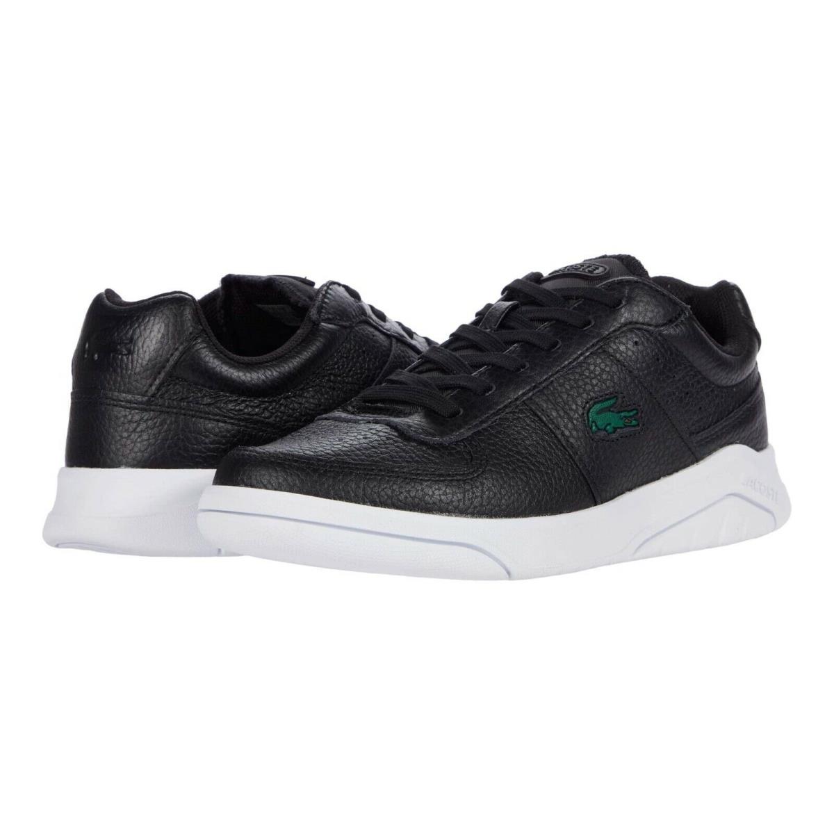 Men`s Shoes Lacoste Game Advance 0721 Casual Leather Sneakers 41SMA0087312 Black