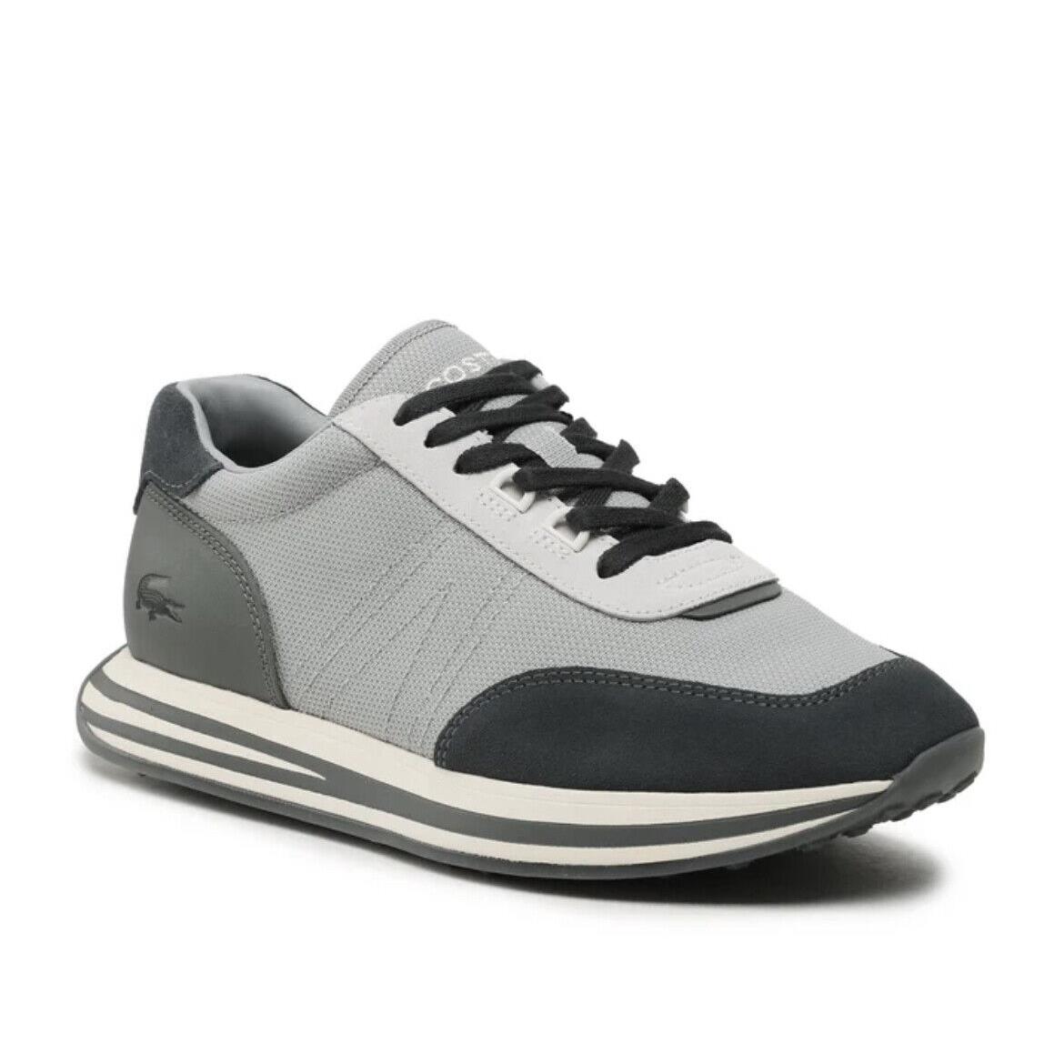 Lacoste Men`s Ortholite L-spin 123 Grey / DK Grey Mens Sneakers