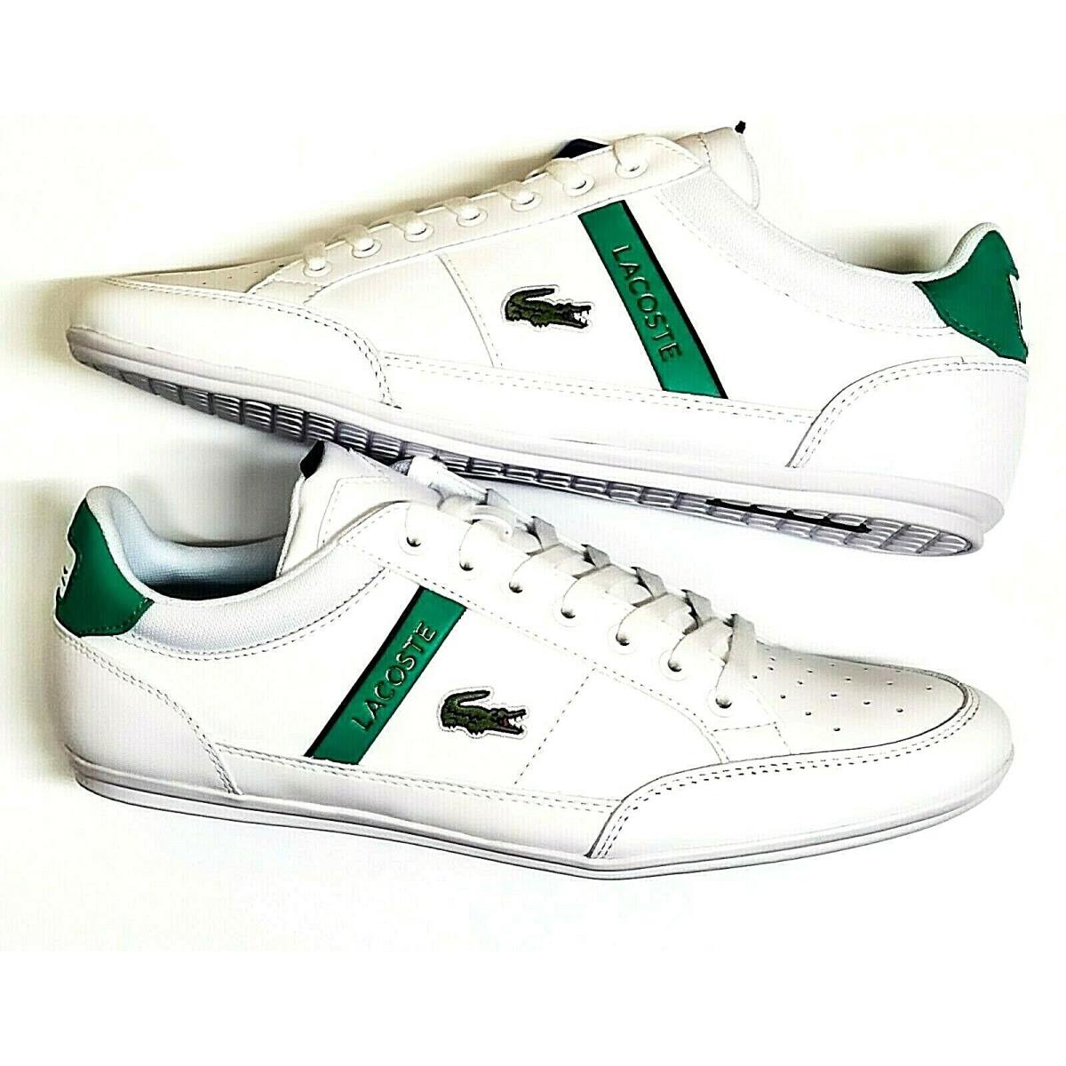 Lacoste Men Shoes Chaymon 0722 1 White Green Leather Casual Sneakers