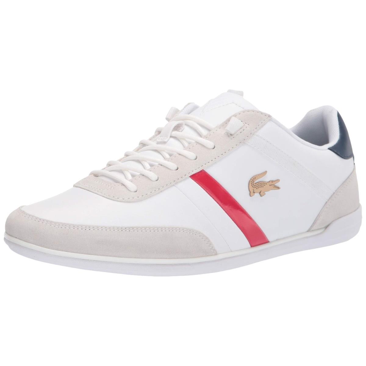 Men`s Shoes Lacoste Giron 0721 1 Lace Up Sneakers 41CMA0050286 White / Red